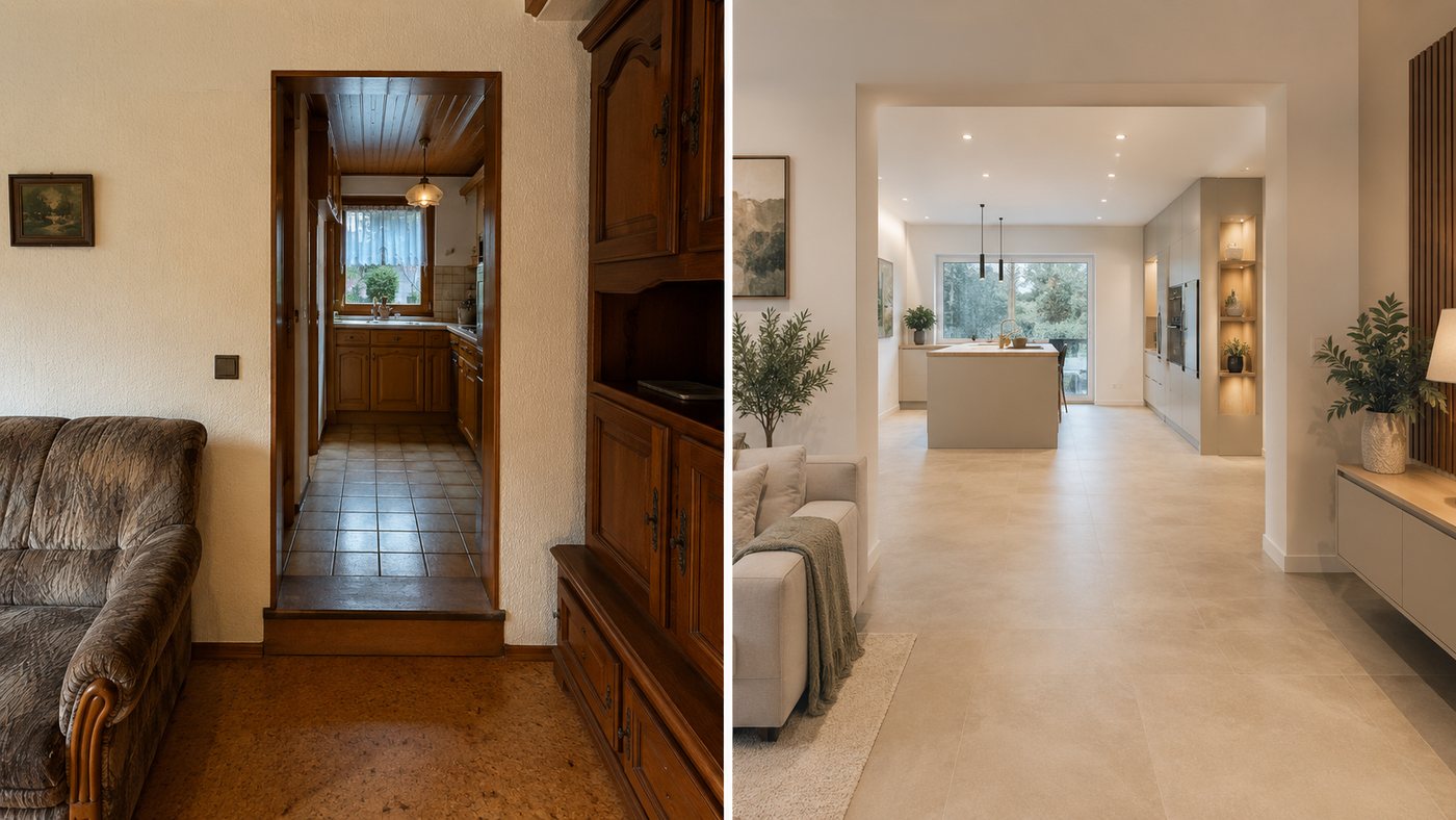 Verbreiterte Tür für Rollator und Rollstuhl