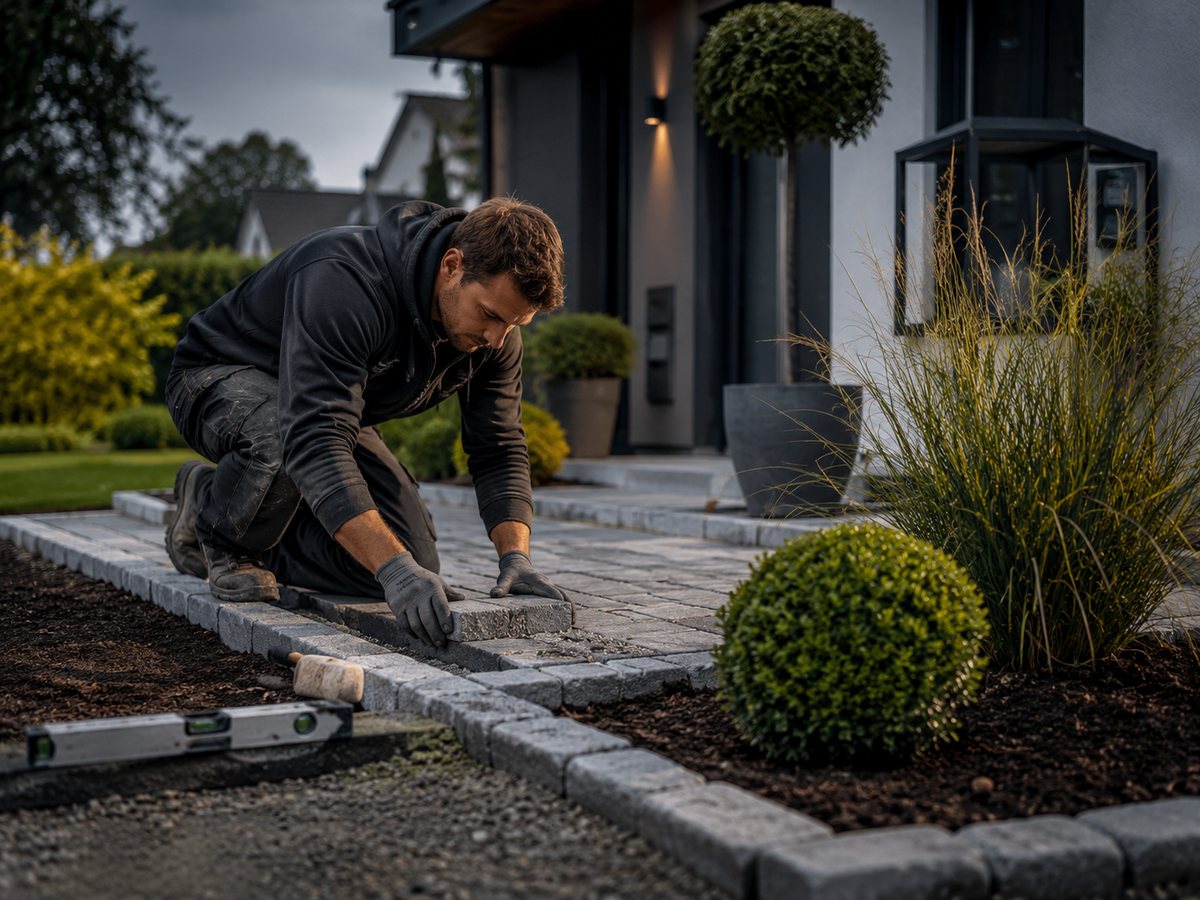 Anlegen von Wegen und Einfassungen im Garten